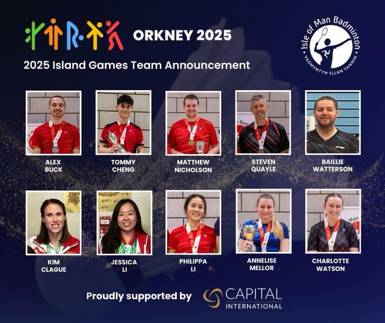 The Isle of Man badminton squad for this summer's Island Games