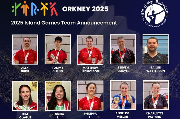 The Isle of Man badminton squad for this summer's Island Games