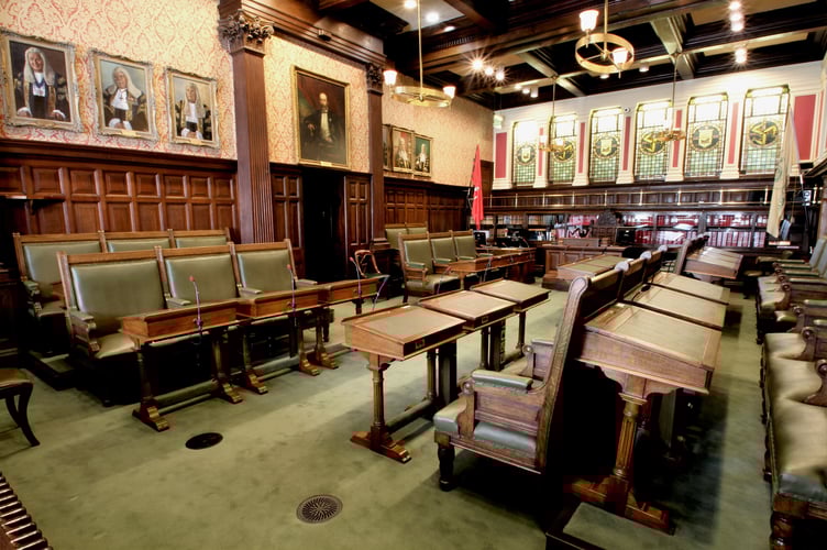 Inside the House of Keys chamber
