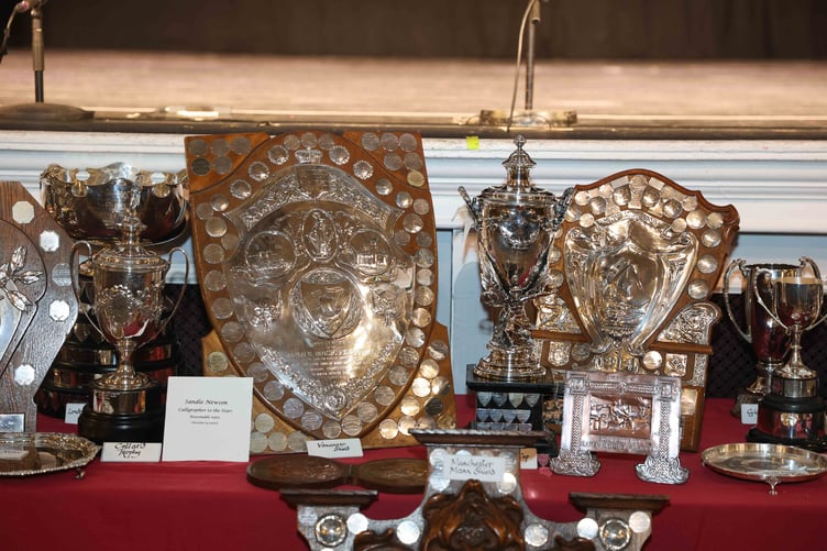 A selection of trophies on display at this year's Guild