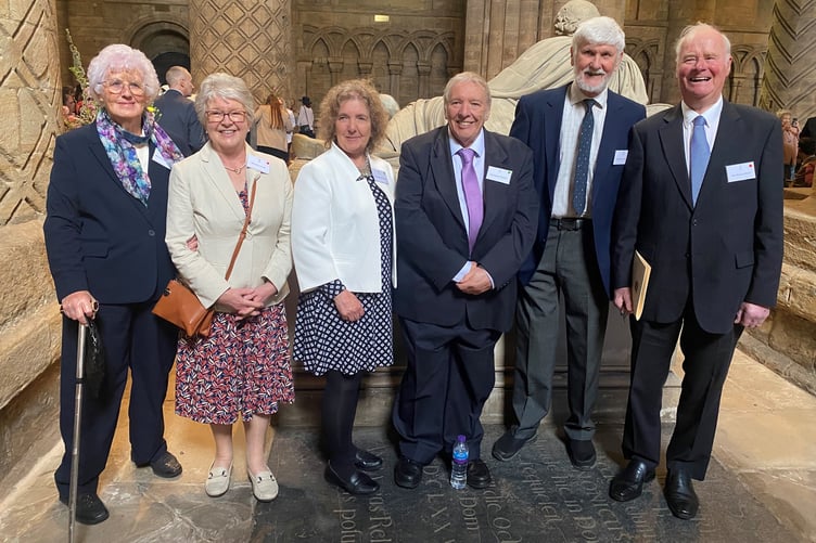 Representing churches from around the Isle of Man, from left, Phyllis Christian, Helen Parry, Christine McGrath, Steve Hamer, Quentin Aulton and Mike Berry