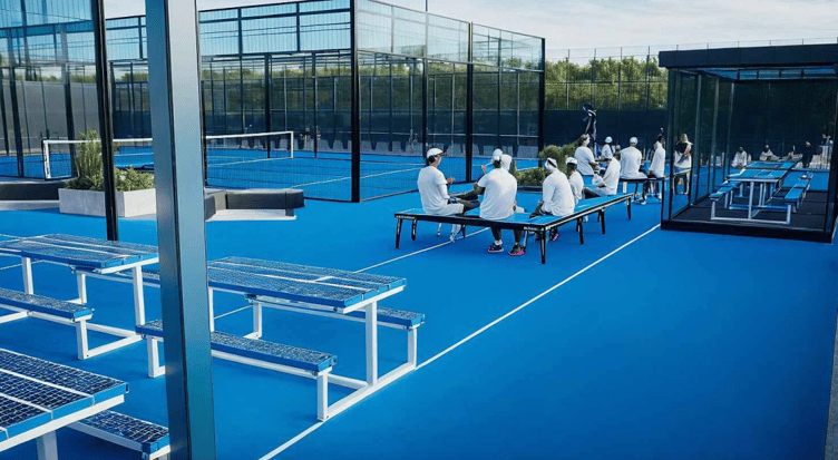 CGI image of the proposed padel tennis courts