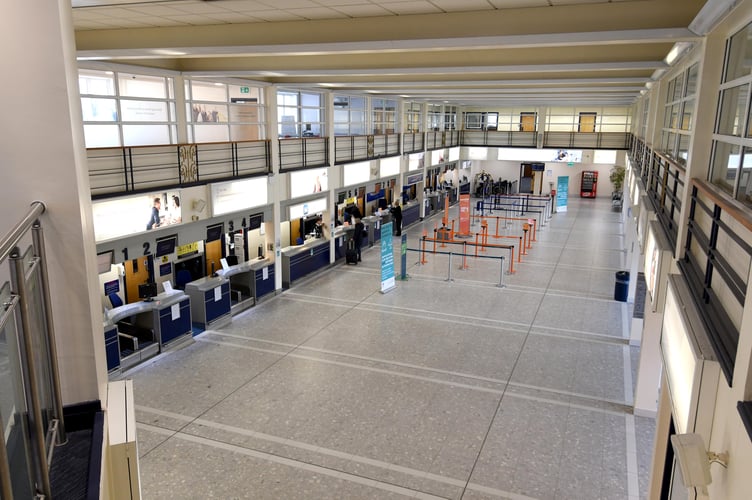 Check in desks at Ronaldsway Airport