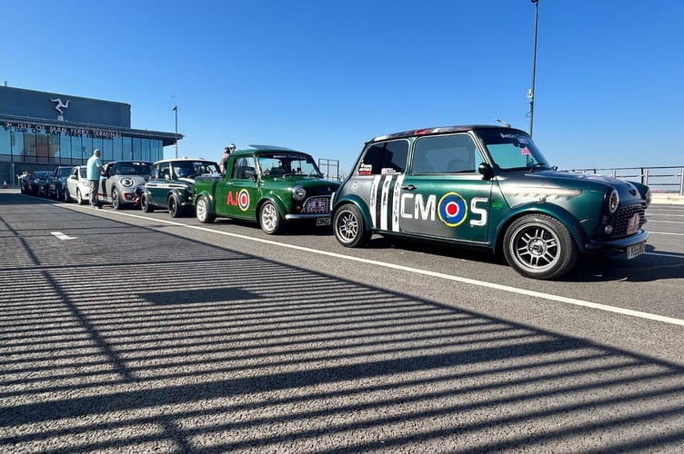 Some of the minis waiting to board the ferry in Liverpool