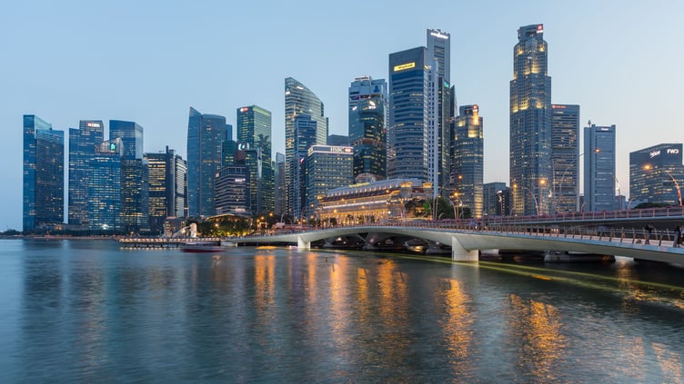 Singapore's business district