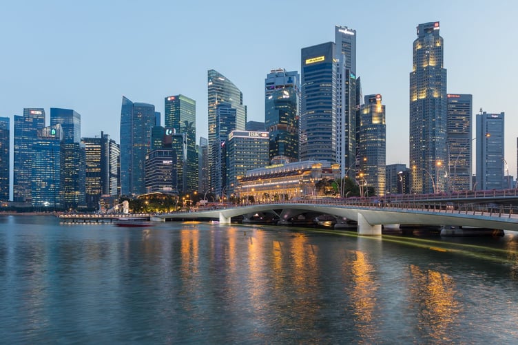 Singapore's business district