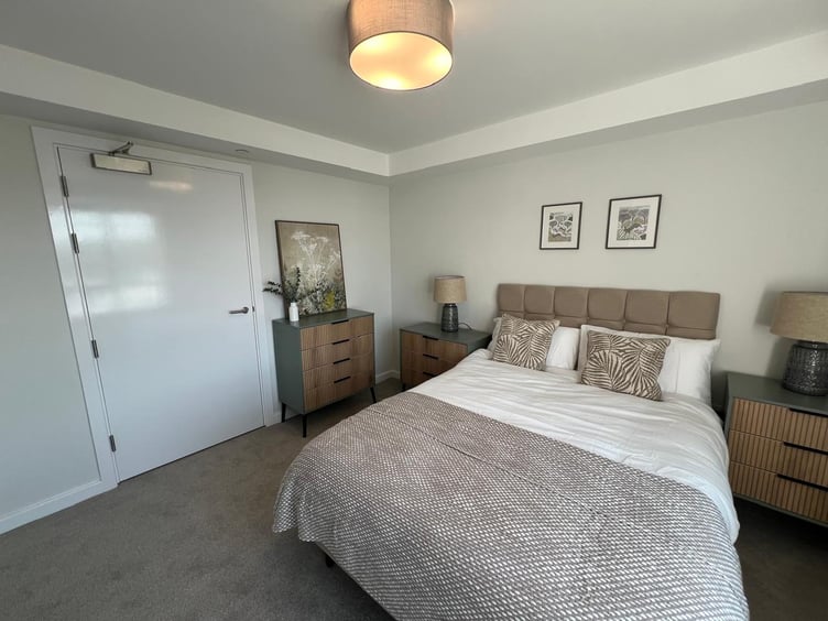Inside another new bedroom within the same two-bedroom flat