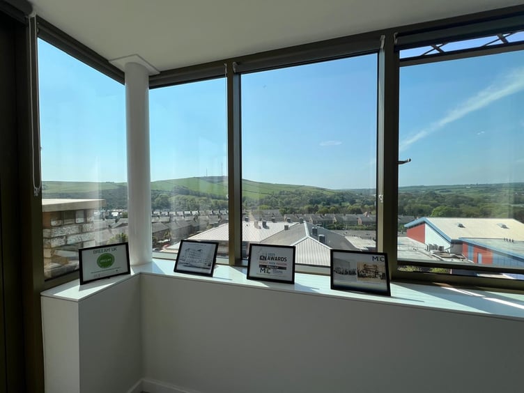 The view from the top flat at Thie Clag, which also has its own balcony