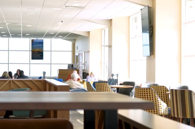 Inside the revamped departure lounge in Ronaldsway Airport