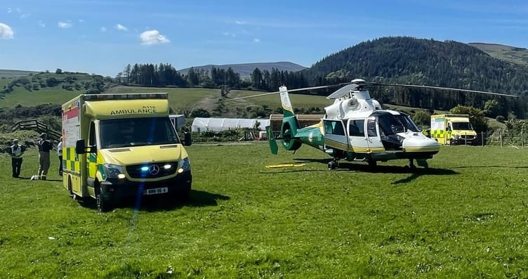 The Great North Air Ambulance in St John's earlier today