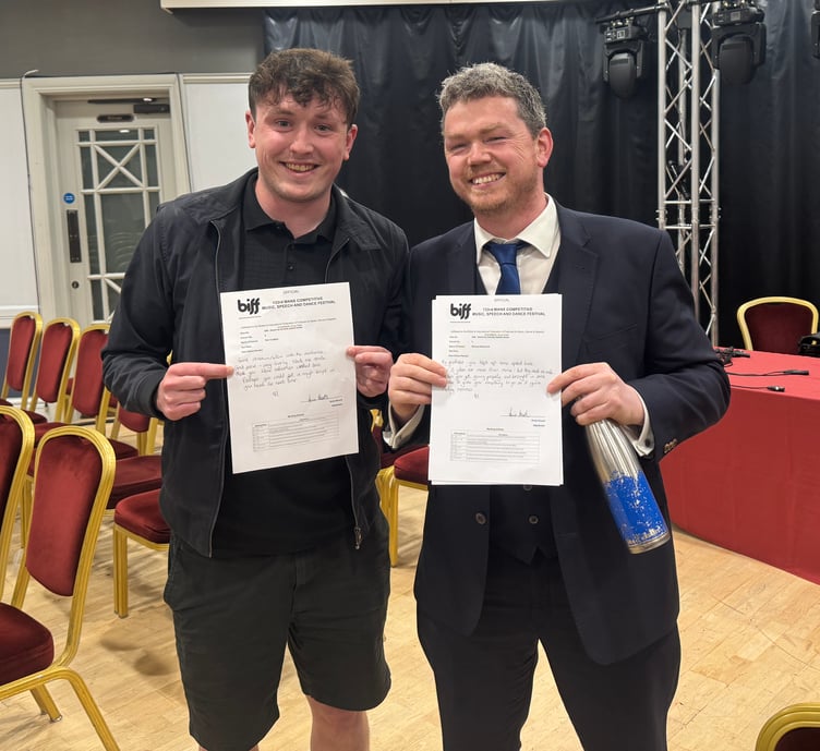 Tom and fellow stand-up comedy entrant Michael McCarrick