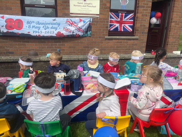 St Joseph's also held a tea party to celebrate VE Day