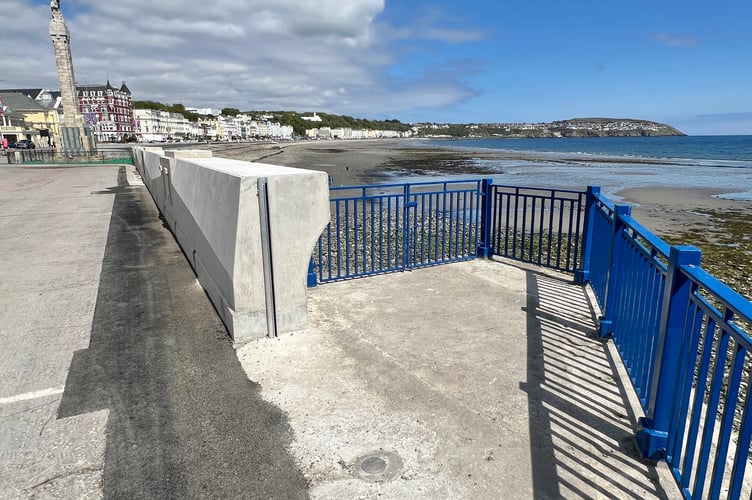 The new sea wall features a viewing platform by the Cenotaph