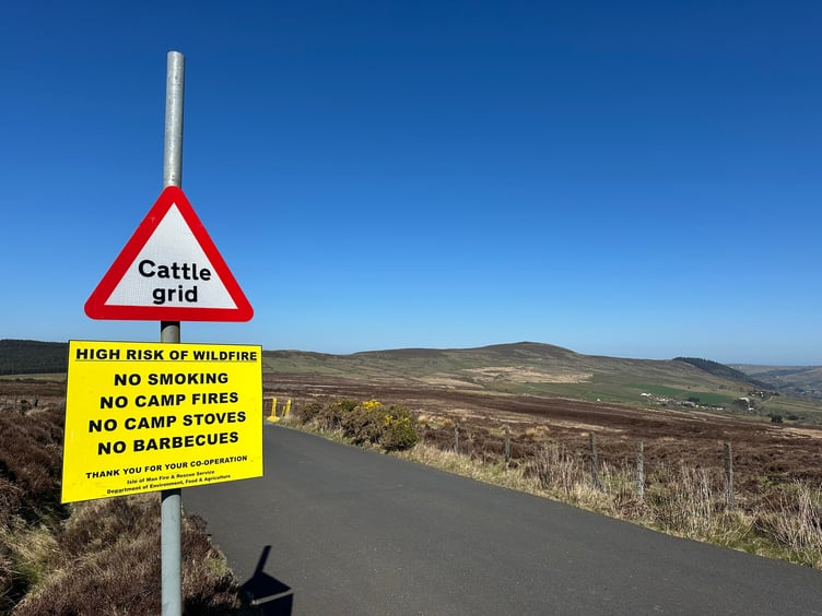 A wildfire warning has been issued by the fire service and DEFA