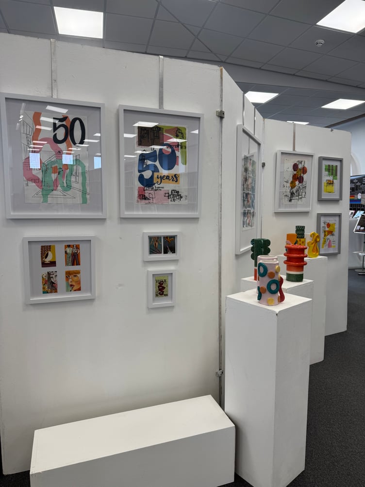 Art student's work in the Milestone exhibition