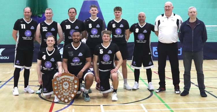 Jets players celebrate with the Championship shield after edging past Wolves 87-84 in a thrilling final at the NSC on Thursday evening