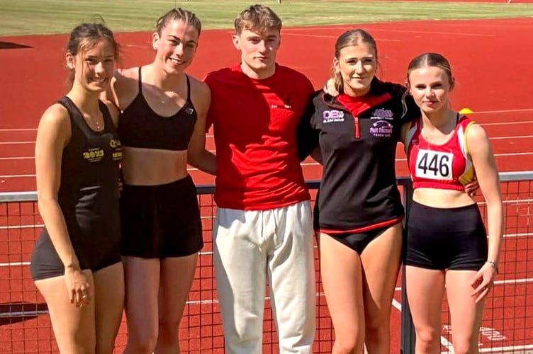 (Left to fight) Lucy Ormsby, Aimee Christian, Ben Sinclair, Abi Sinclair and Jess Bergquist who all shone in Blackpool last weekend (Photo: Martin Bullock)