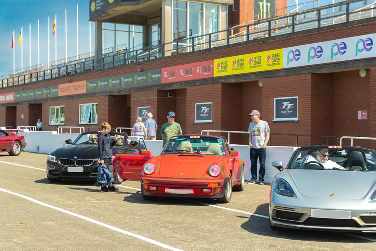You can see the cars at the TT Grandstand pitlane on Sunday afternoon (Photo: Isle of Man Festival of Motoring)