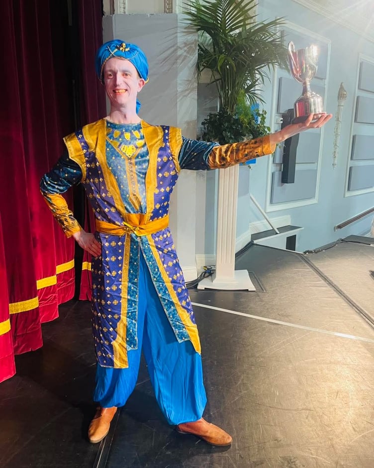 Richard Corlett, winner of the Douglas Cenential Trophy for most entertaining performance in the 'Songs from the Musicals'