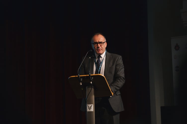 Chief Minister Alfred Cannan opening the 2024 Countering Financial Crime Conference