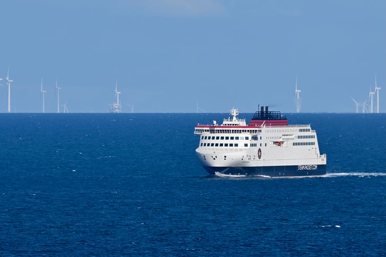 Kevin Jones snapped this photo of the Manxman approaching Douglas
