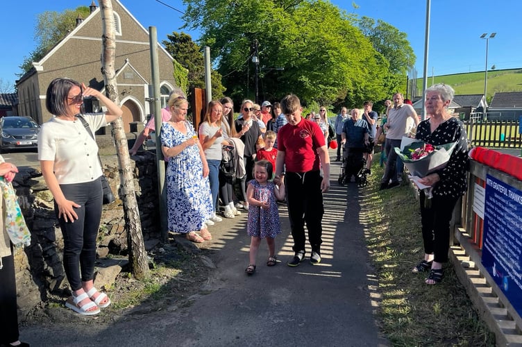 It was beautiful weather for the reopening of the Crosby Playpark at Old Church Road