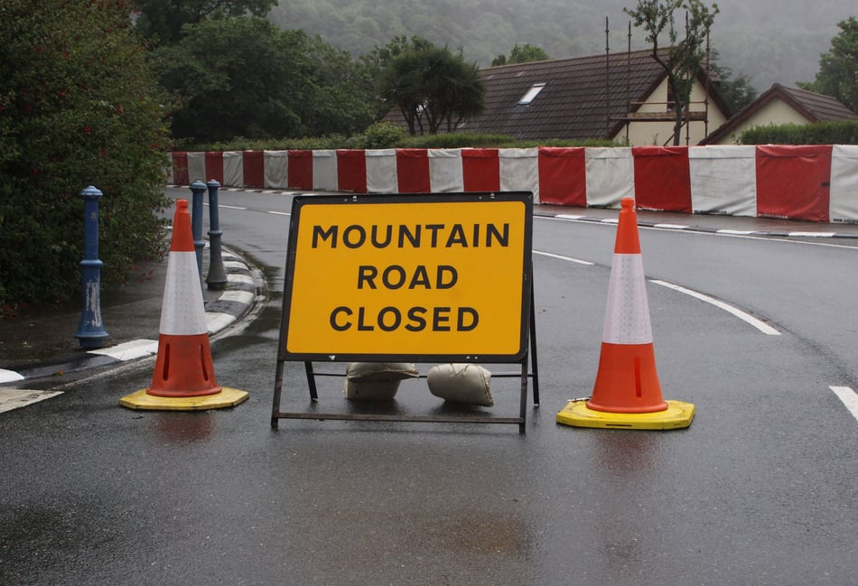 Mountain Road closed for a second time on Friday after collision