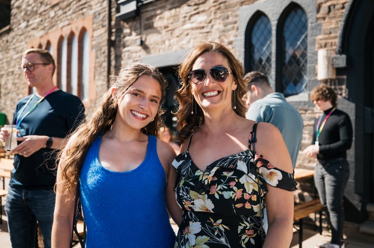 All smiles at the pre-party