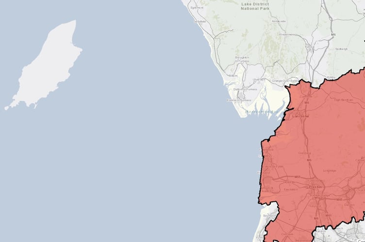 Map of the restricted zone after spread of bluetongue