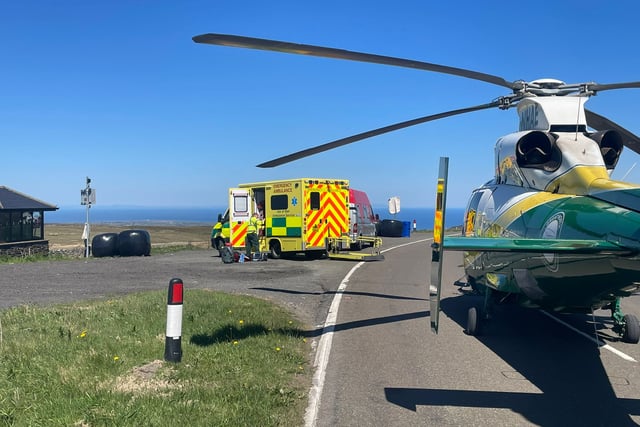 Air ambulance responds to serious crash on Mountain Road