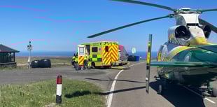 Air ambulance responds to serious crash on Mountain Road