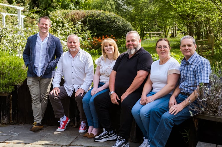 Michael Barker (second from left) pictured when the new senior leadership team at IoM Meats was announced in April last year