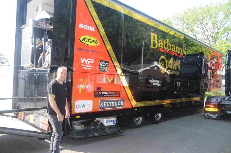 Michael Rutter arriving at the TT Village on Tuesday morning
