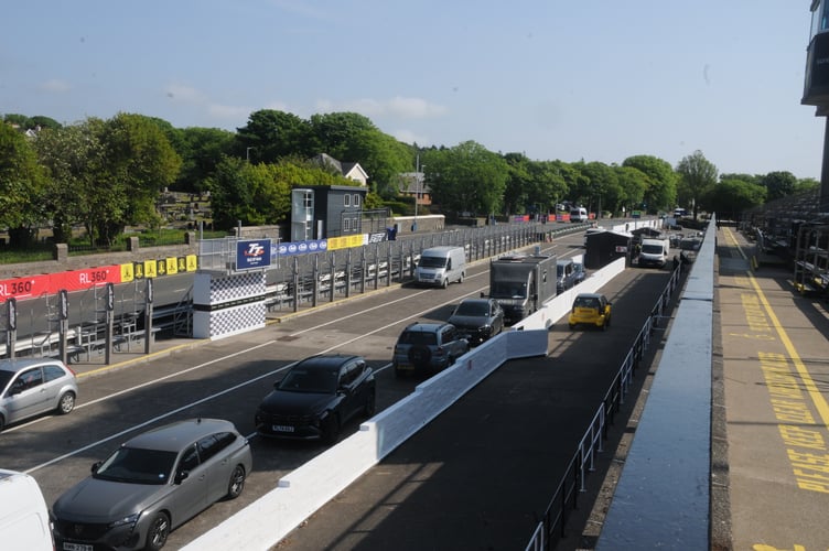 Plenty of activity at a sunny Grandstand this week ahead of TT 2025