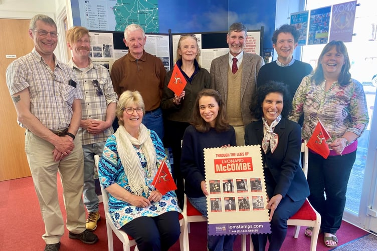 The family of Leonard McCombe at the stamp launch