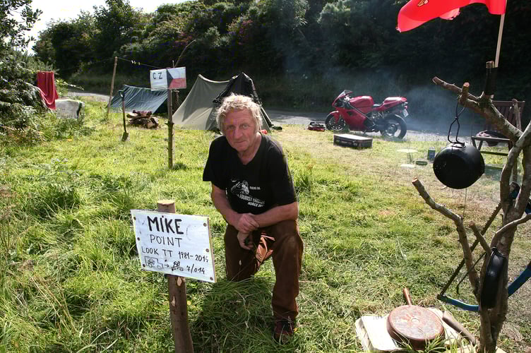 Gruseleck Camp Site back in 2014. Pictured is Alex Pesek  (Czech) who wanted the site to be called Mike Point after the late Michael Pfeifer