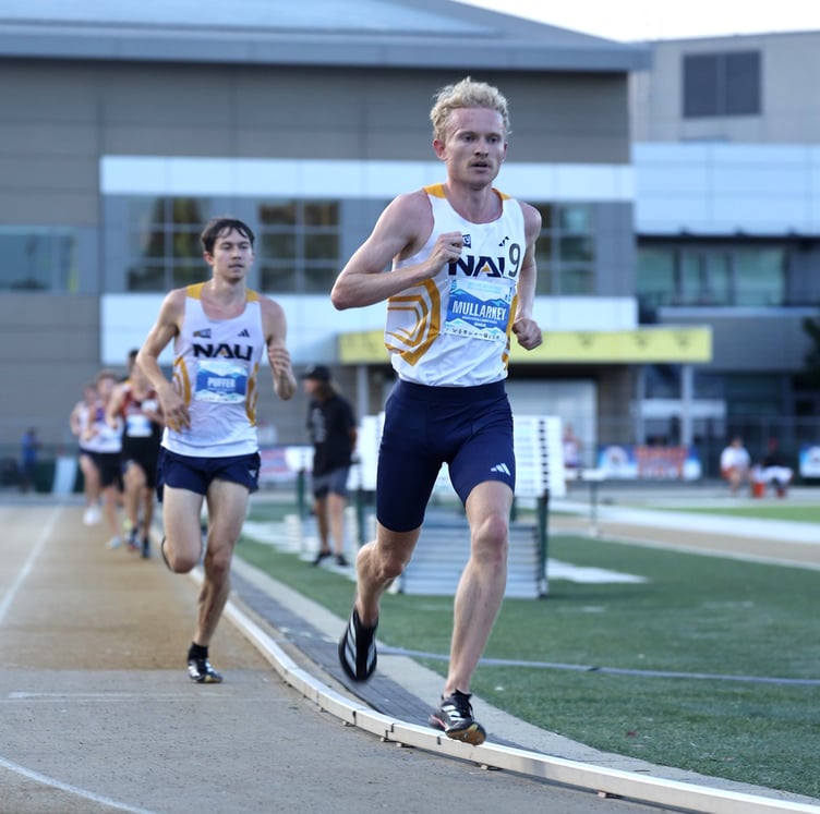 Isle of Man athlete David Mullarkey on his way to winning the 10,000 metres title in record time at the Big Sky Conference Outdoor Championships in California last weekend (Photo: Big Sky Conference)