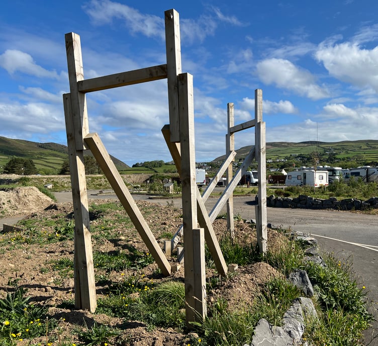 The entrance to the Reayrt Vradda campsite on Ballafesson Road