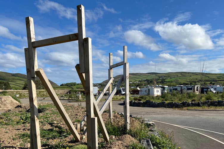 The entrance to the Reayrt Vradda campsite on Ballafesson Road