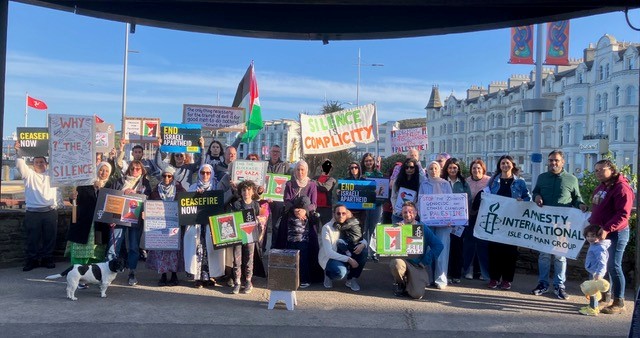 Pro Palestine vigil being held in Douglas