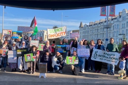 Pro Palestine vigil being held in Douglas