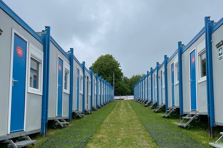 The pods at Duke Travel's site on Victoria Road