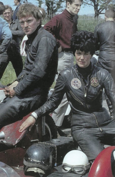 The then Rose Arnold with Norman Hands at the 1967 TT