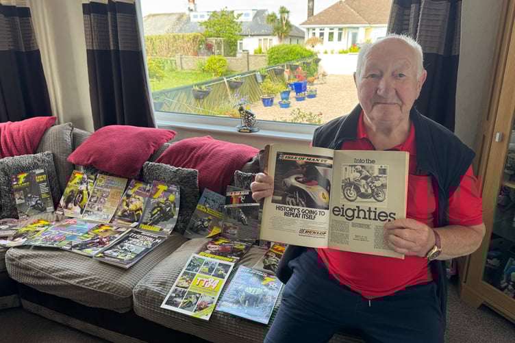 Mitch Joughin has spent decades amassing a vast collection of magazines, newspapers, programmes and rare memorabilia charting the history of the Isle of Man TT