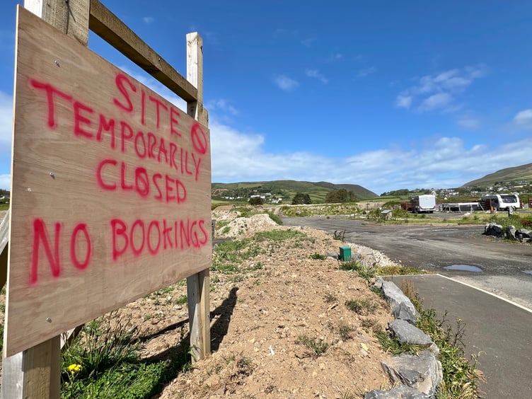 'Temporarily closed' - no bookings being taken at the Reayrt Vradda campsite