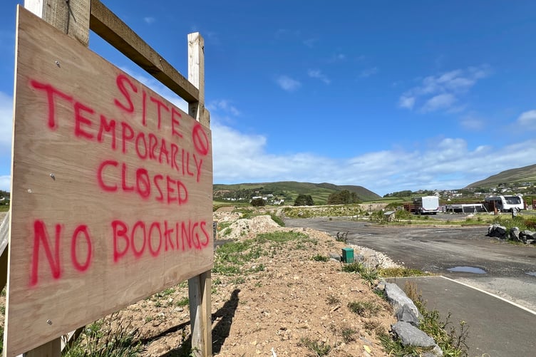 'Temporarily closed' - no bookings being taken at the Reayrt Vradda campsite