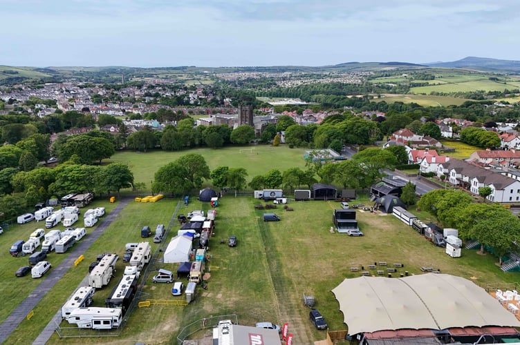 The quiet before the storm at the TT Fan Park