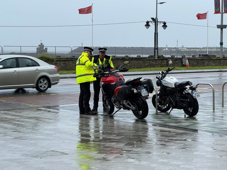 This photograph has circulated on social media, with many criticising police for ticketing motorcycles parked on the promenade