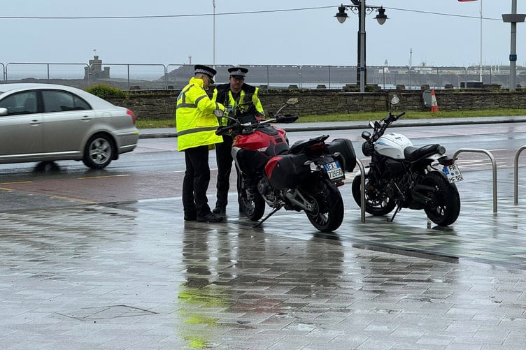 This photograph has circulated on social media, with many criticising police for ticketing motorcycles parked on the promenade