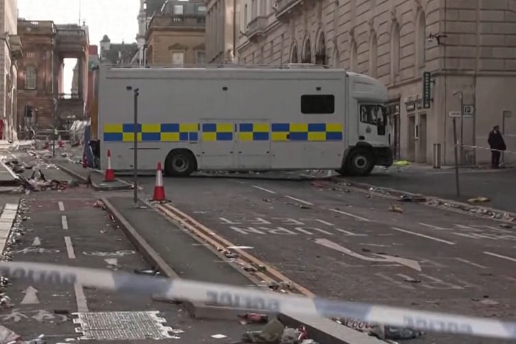 The scene following the Liverpool FC parade incident in Water Street